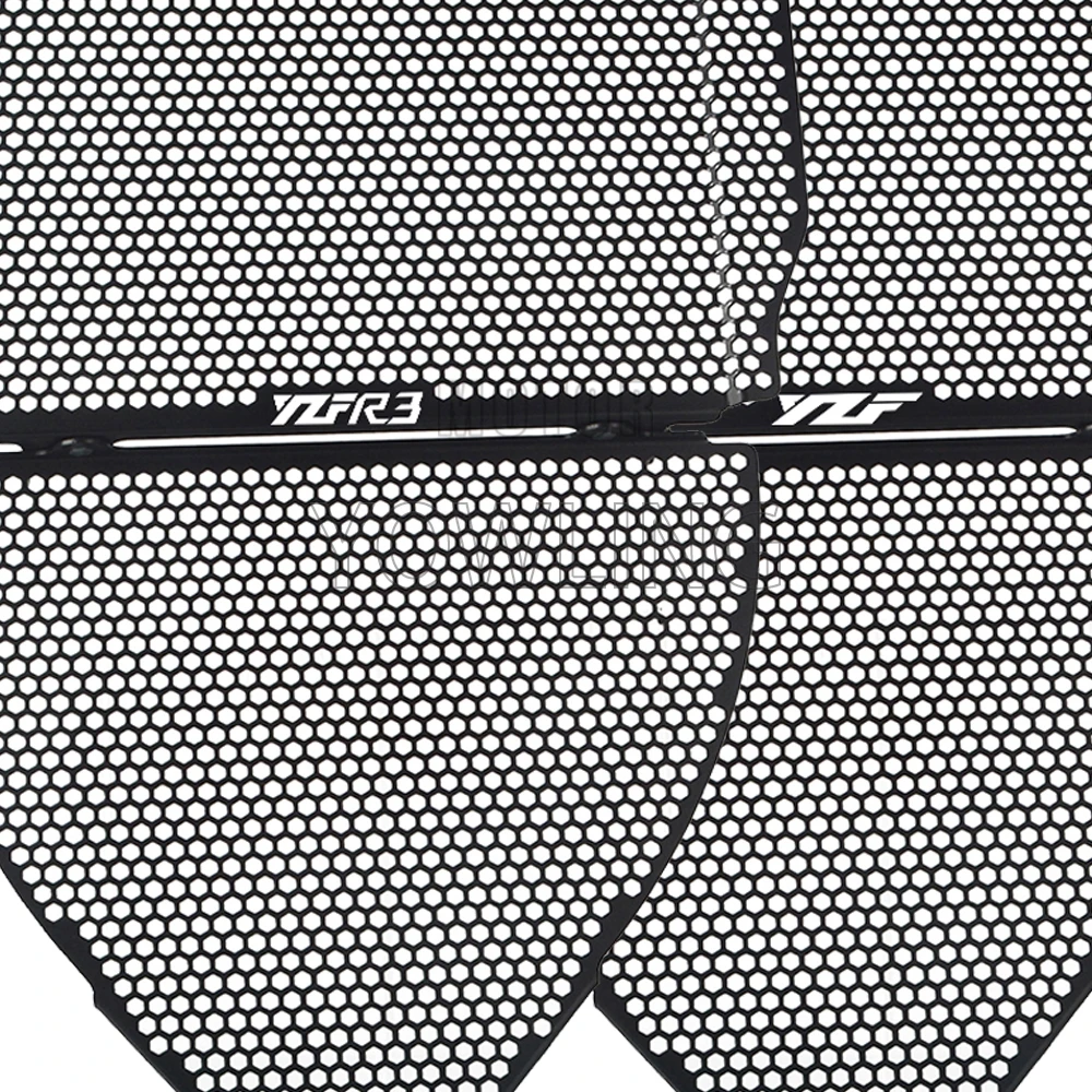 

R3 YZFR3 YZF 2015 2016 2017 2018 YZF-R3 Motorcycle CNC Radiator Guard Grille Cover Cooler Protector Header Guard Set For Yamaha
