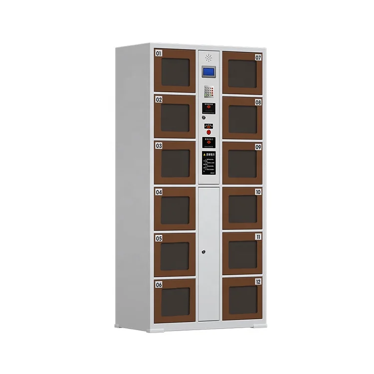 Password Express Cabinet Factory Staff Intelligent Electronic Locker Brown Supermarket Community Ladle Storage Cabinet