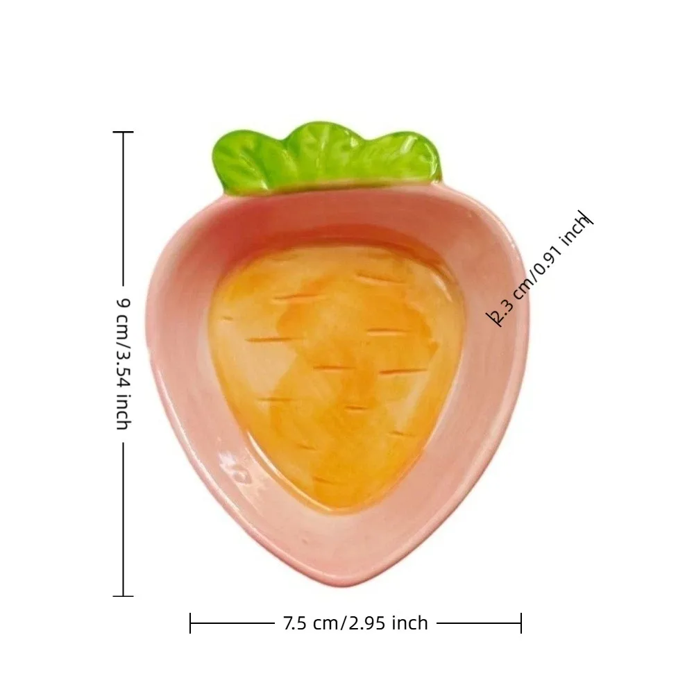 Cute Ceramic Hamster Food Bowl Non-Slip Carrot Shaped Pet Feeding Bowl Spill-Proof Rabbit Water Bowl Cage Accessory view 6