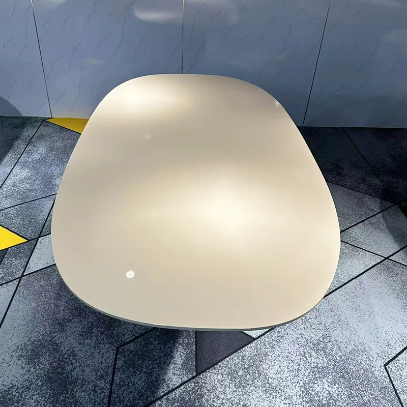 Ovaler Tisch für Haushalt, Wohnzimmer, Esszimmer, moderner, einfacher, lässiger Verhandlungstisch