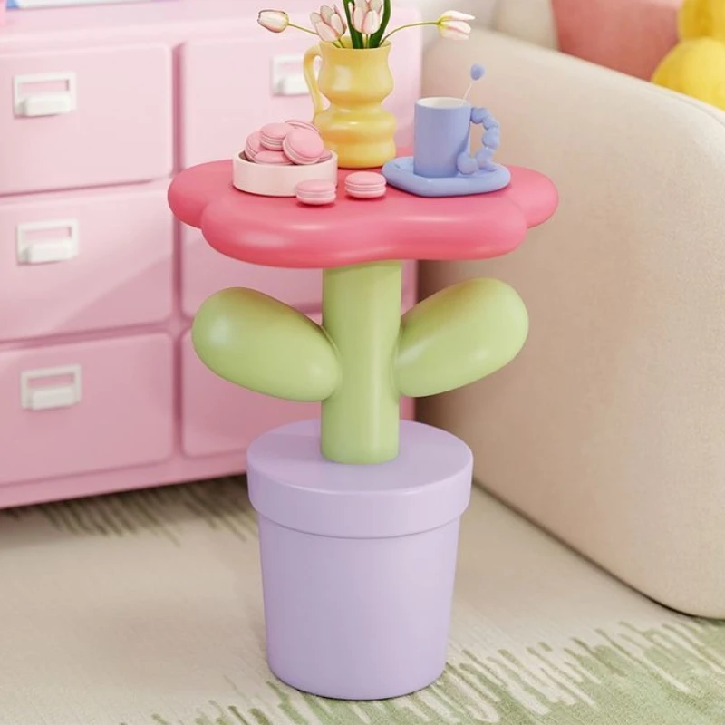 Tulip bedside table, bedroom home, high value, flower storage, home decoration