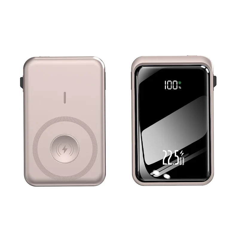 New Watch Earphones Magnetic Wireless Charging 10000mAh Belt Cable Ultra-thin Fast Power Bank Mobile Power Supply