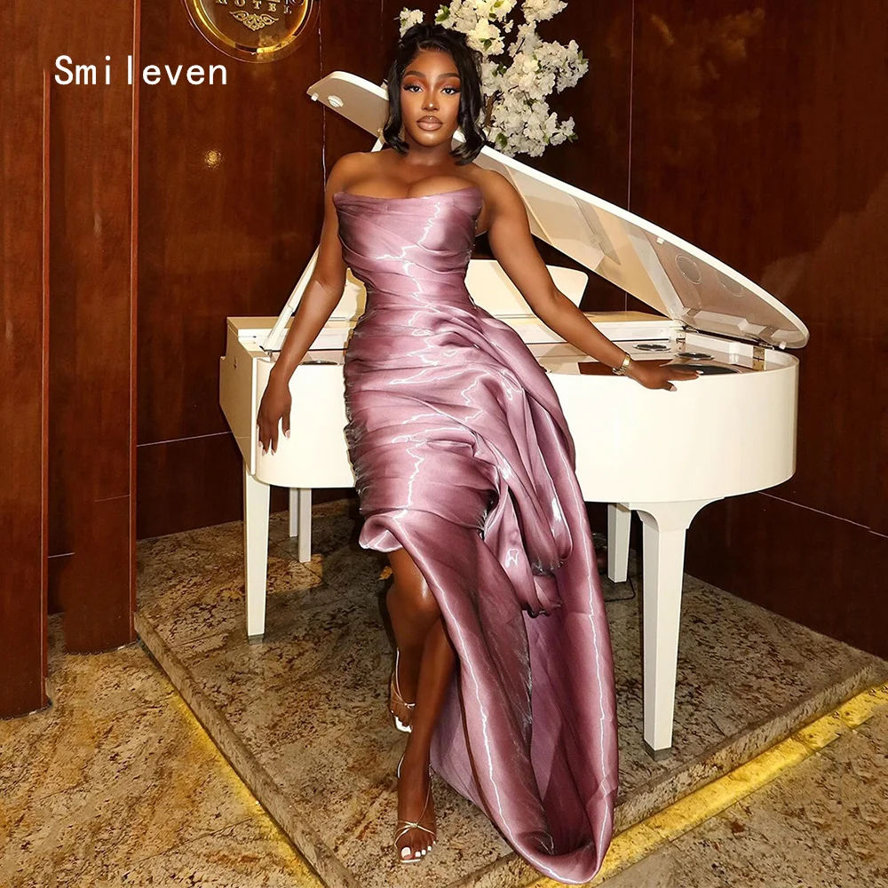 

Smileven Luxury A Line Prom Dress Pleat Sleeveless Party Gowns Hydrated Formal Occassion Dress Customized 2026