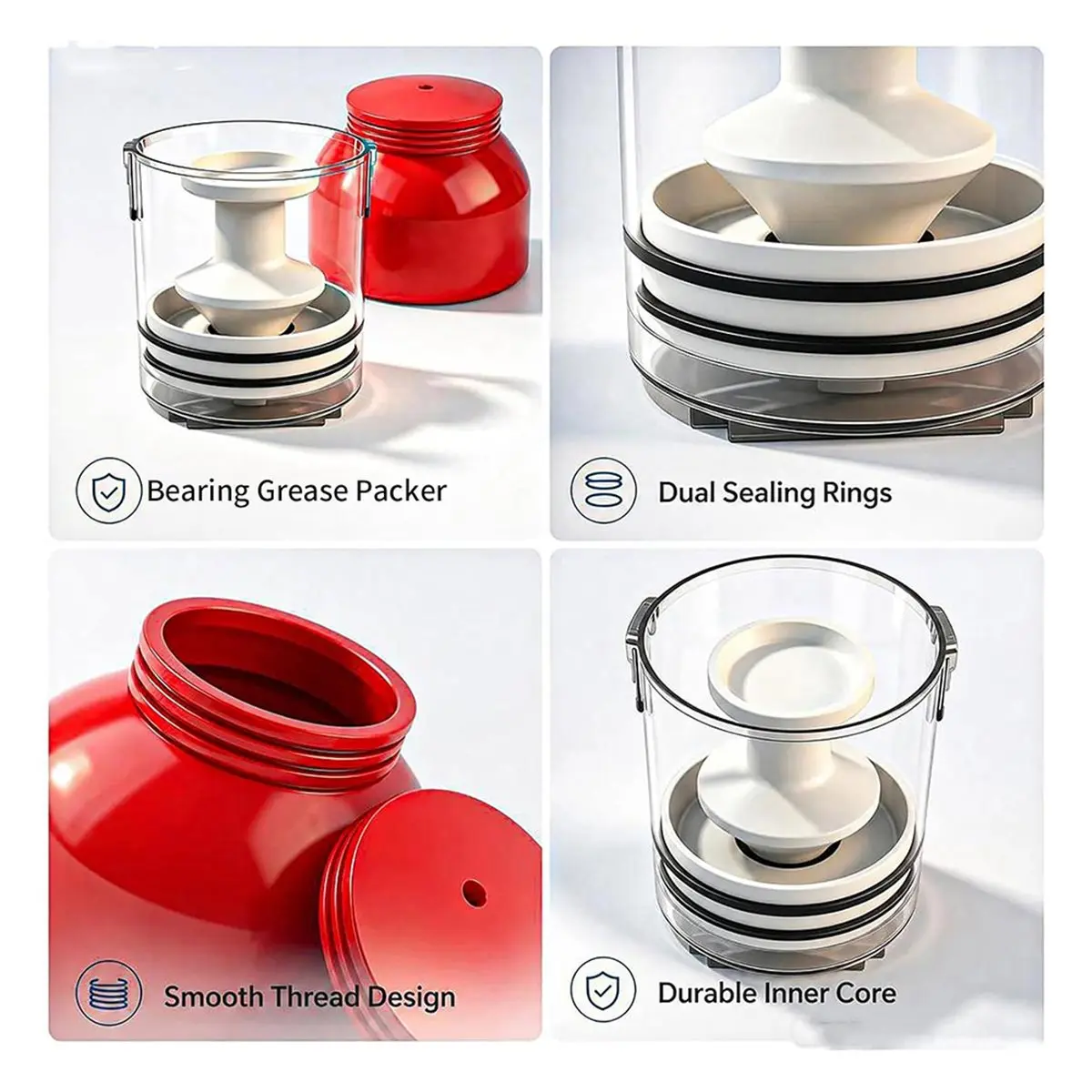Bearing Packer Kit,Handy Wheel Bearing Packer Tool Portable Wheel Bearing Grease Packer, Effortlessly Flushes Old Grease