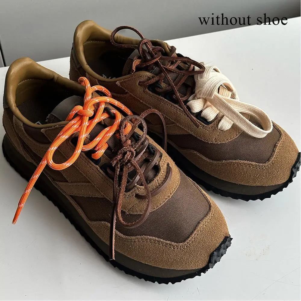 4 szt./zestaw Vintage DE Sznurowadła do butów treningowych Okrągłe płaskie skórzane sznurówki Kombinacja DIY Sportowe Casualowe Sznurowadła do indywidualnych butów 100cm