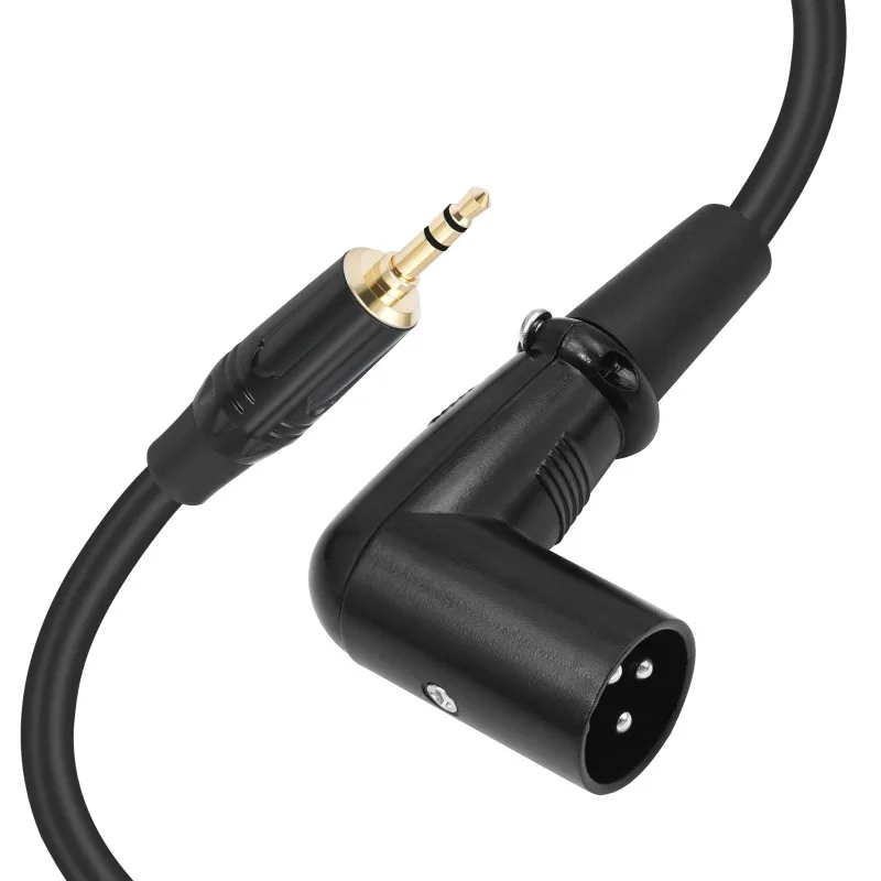 

Fully Balanced 3.5mm Revolution Canon Gong Right Angle Turn XLR Revolution 3.5mm 1/8 Audio Cable