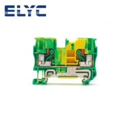 10Pcs PT6-PE Push-in Ground Feed-Through Protective Earth Strip Plug Wire Electrical Connector Din Rail Terminal Block PT 6-PE