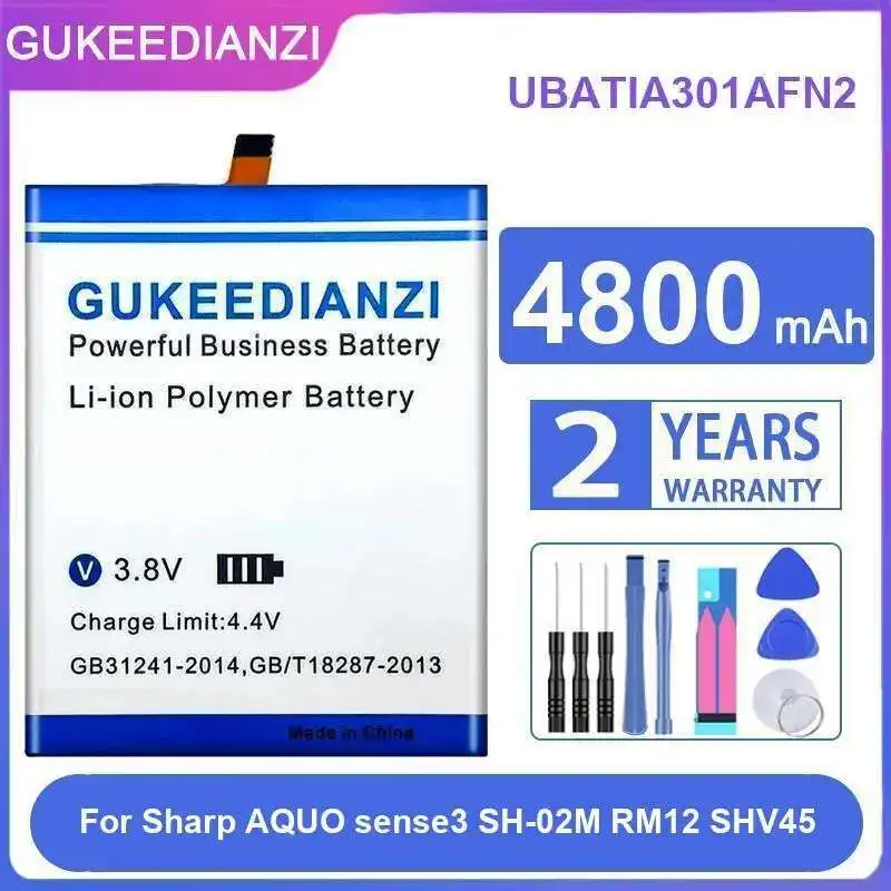 

Long Lasting Mobile Phone Battery UBATIA301AFN2 High-Efficiency For Sharp Aquo Sense3 SH-02M RM12 SHV45 4800Mah
