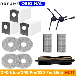 Dreame Bot X40 Ultra/L40 Ultra S30 Pro UltraAccessory Robot Aspirapolvere Filtro Mop Spazzola Laterale Spazzola per Taglio Capelli Sacchetto per la Polvere Origina