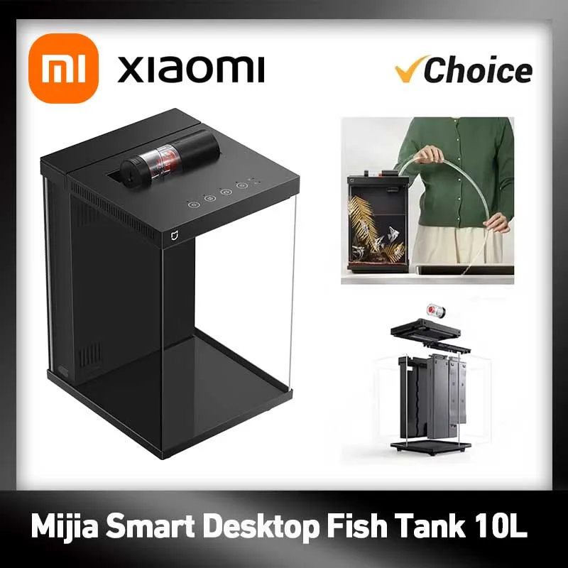 

Original Xiaomi Mijia Smart Desktop Fish Tank 10L Remote Feeding Via APP Professional Filtration System Work With Mi Home