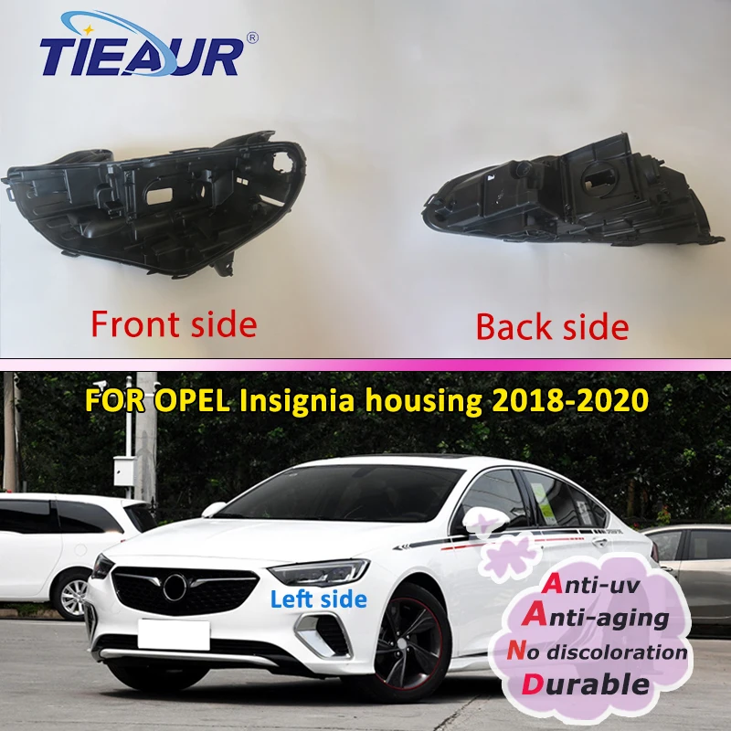 

TIEAUR Car headlight back shell For Opel INSIGNIA 2018 2019 2020 Auto Accessories back house black housing