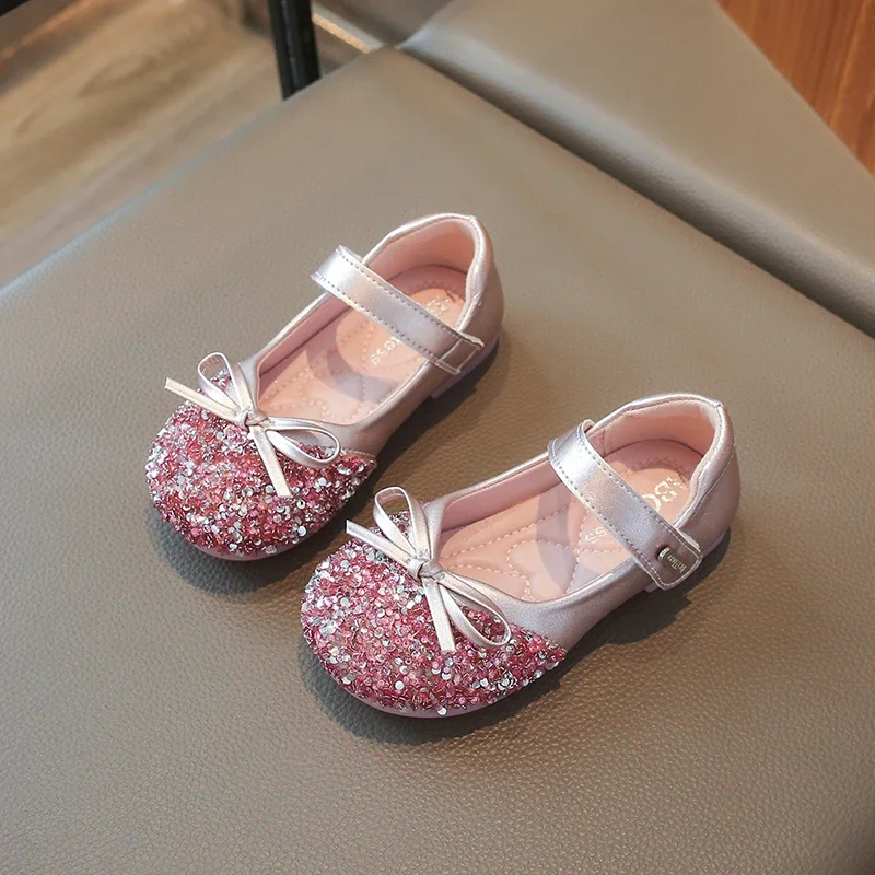 *Retro Fashion Comfortable Bow Elegant Casual Boots Children's Best-selling Spring and Autumn Student Flat Girls' Shoes