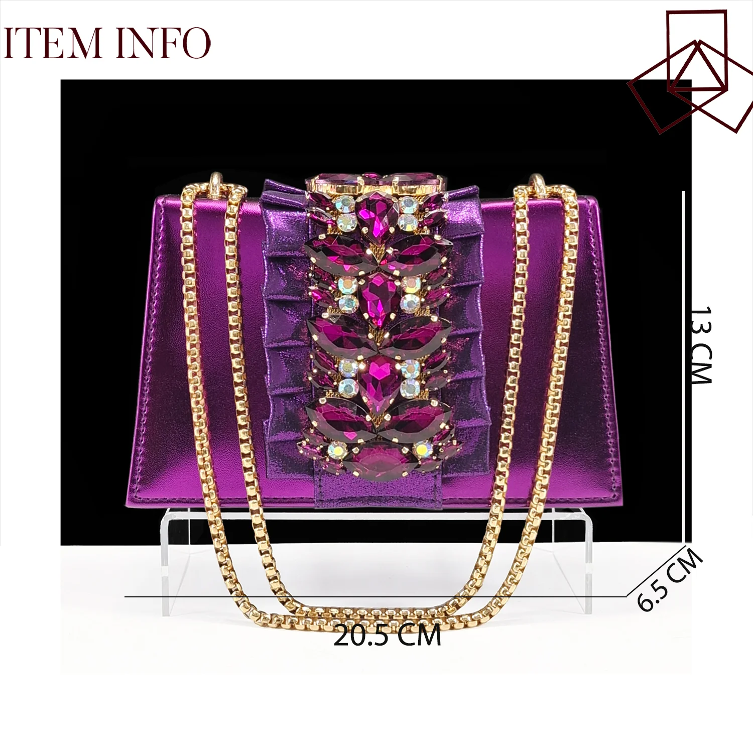 Queena Yan Spot السلع الأنيقة النساء الكعوب الأحذية والحقائب مجموعة الديكور الراين حذاء نسائي بكعب عالٍ OL حقيبة و Shies