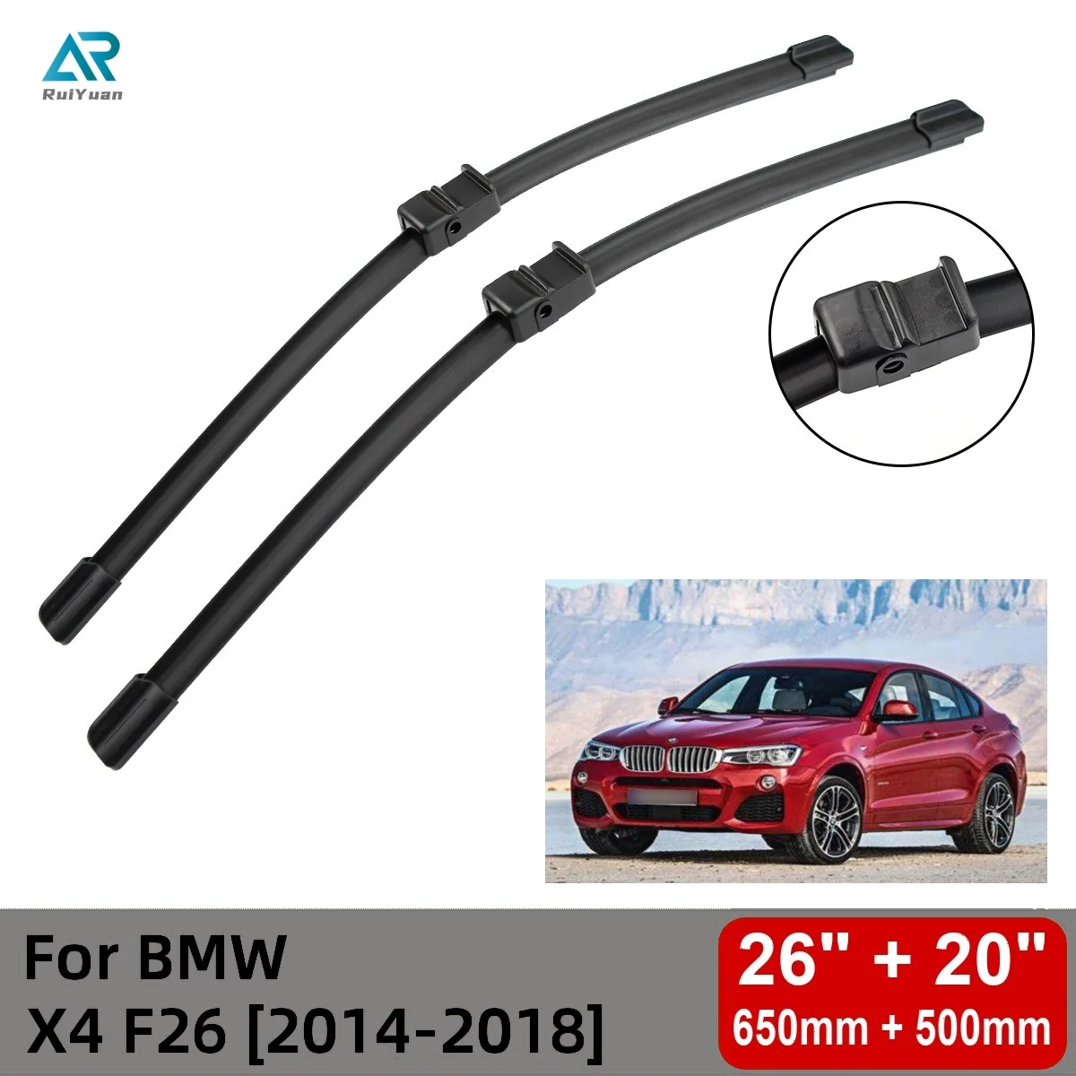 

Передние щетки стеклоочистителя для BMW X4 F26 2014-2018, лобовое стекло 24 дюйма + 20 дюймов 2014 2015 2016 2017 2018