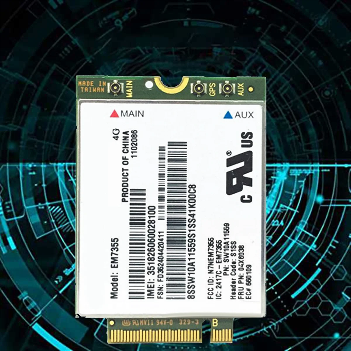 ADEGBO-بطاقة WWAN EM7355 المحسنة + هوائي FRU 04X6038 NGFF 4G لجهاز ThinkPad X1