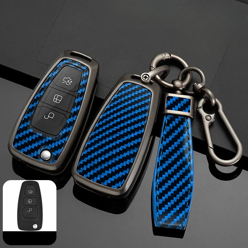 

Zinc Alloy Car Key Case Cover Keychain For Ford Ranger CMax SMax Focus Galaxy Mondeo Transit Tourneo Custom Auto Key Holder