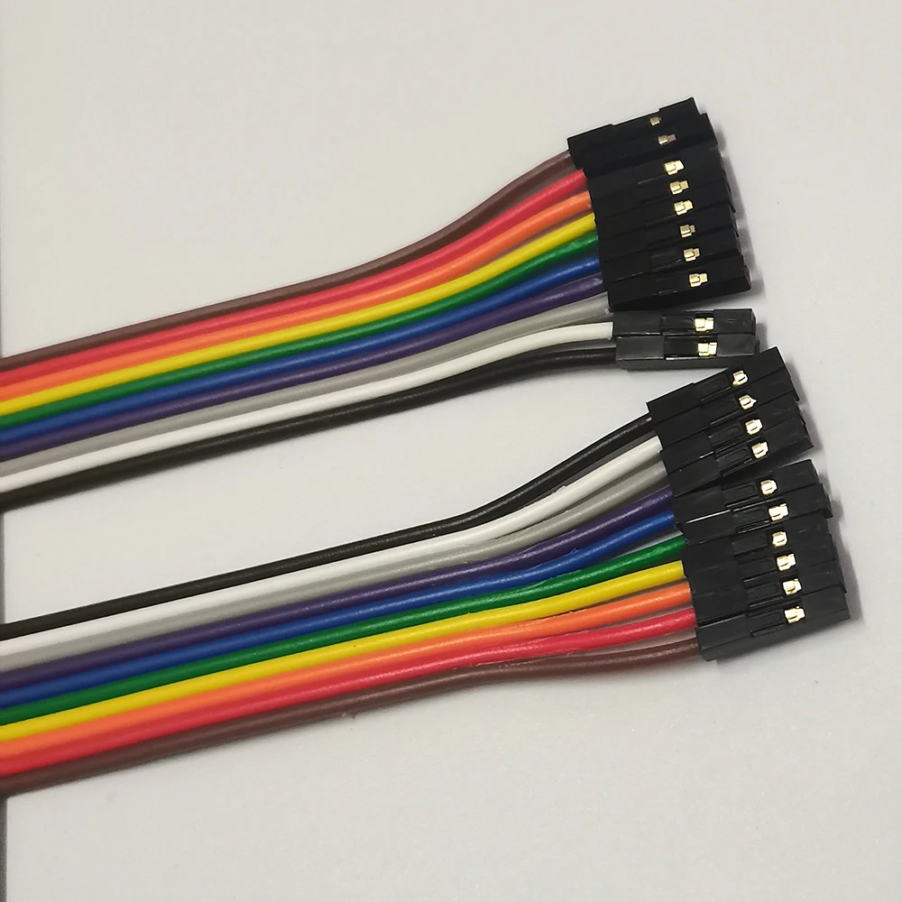 10P Regenbogen-Jumper-Verlängerungskabel, 2,54 mm Rastermaß, Stecker auf Stecker, Stecker auf Buchse, Buchse auf Buchse, Draht für Breadboard DIY, 0,2, 0,3 m, 0,5 m, 1 m – Detail 9
