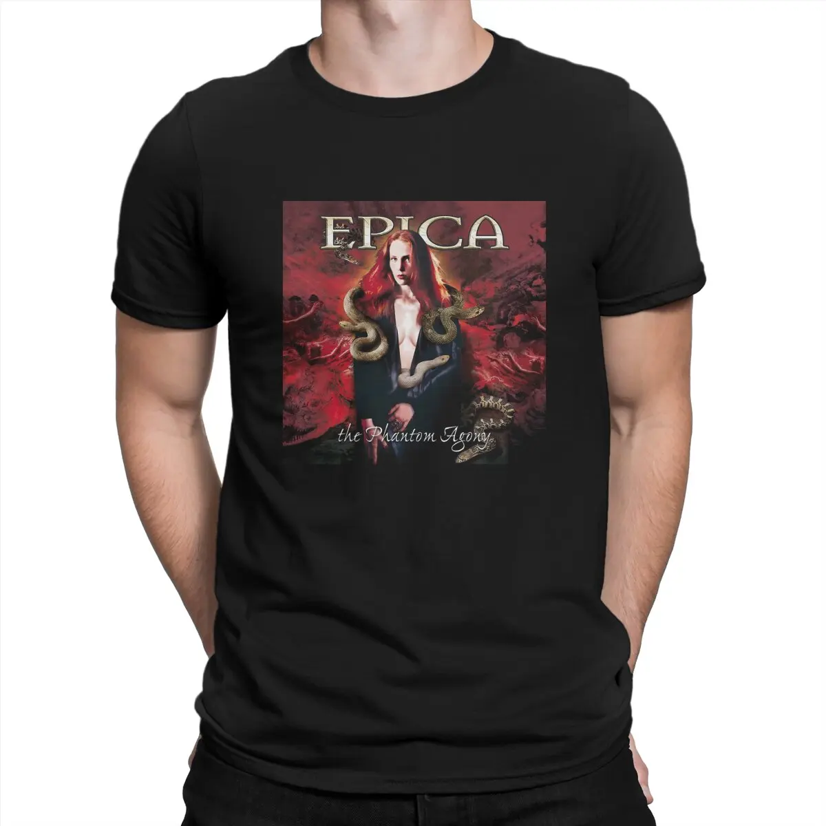 The Phantom Agony Music T-Shirt Men E-Epica Funny Pure Cotton Tees Round Collar Short Sleeve T Shirts Summer Tops