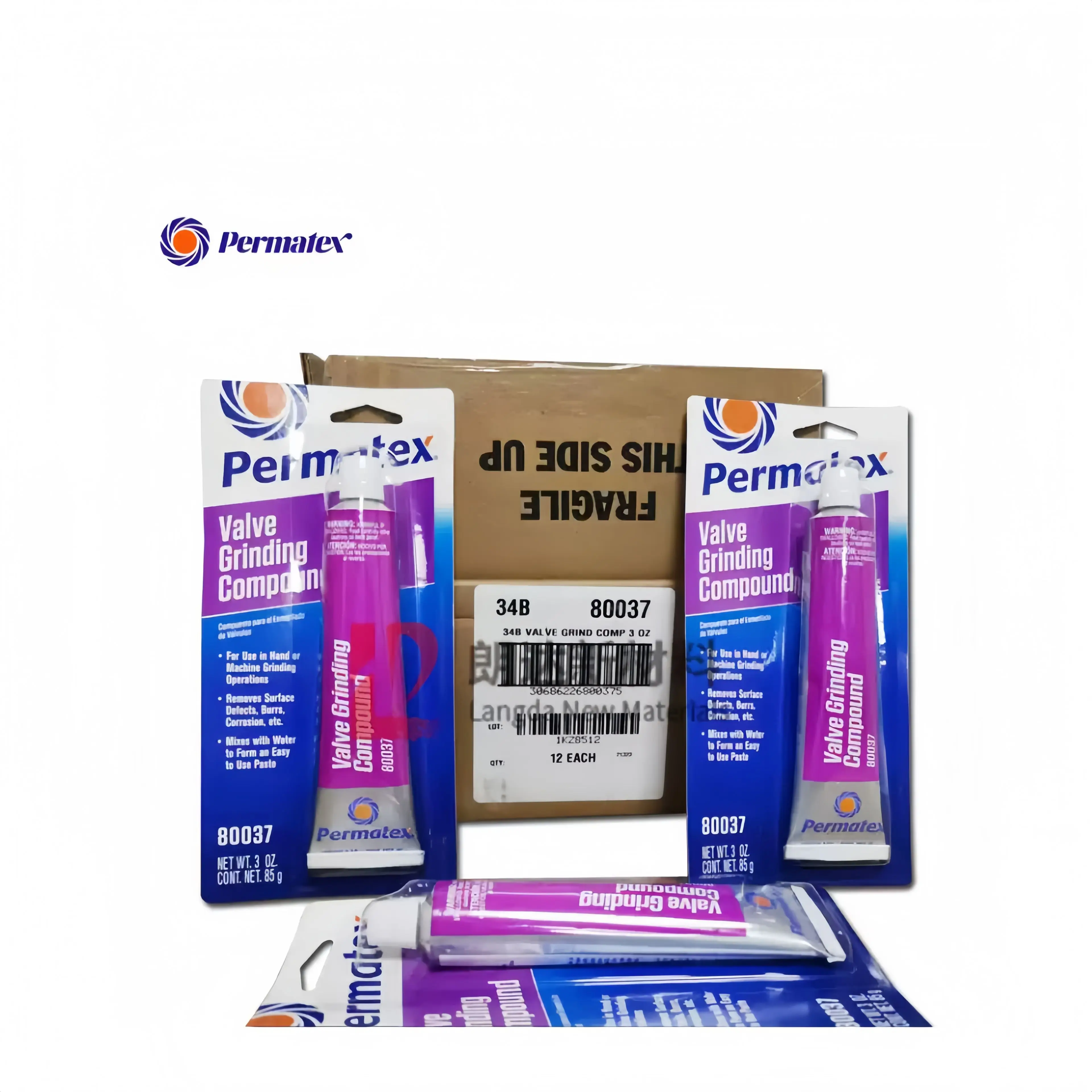 الأصلي Permatex 80037 صمام طحن مجمع 85 جرام لصمامات المقعد شحذ بكرة نوع جزازات العشب #5