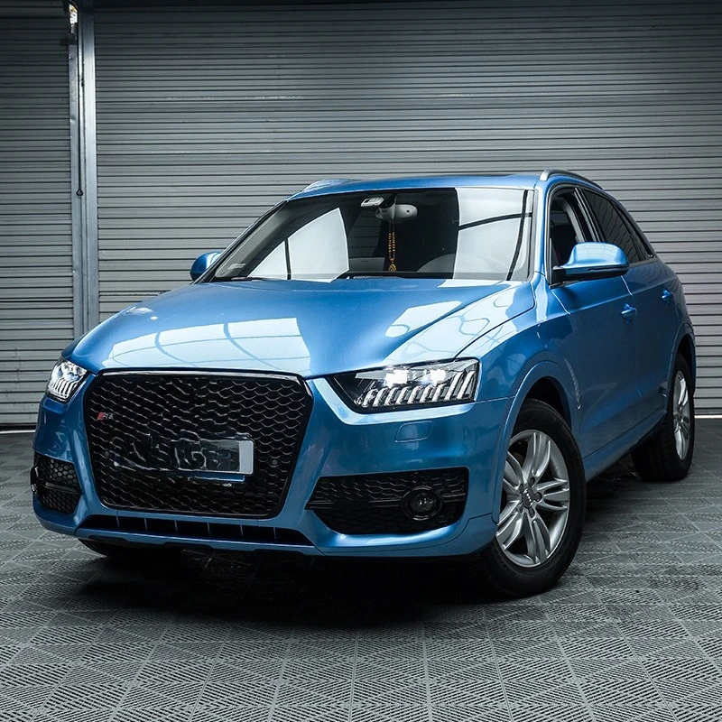 

Пара подходит для 13-18 Audi Q3, модифицированная светодиодная фара в сборе, сканирующая лампа приветствия, дневные ходовые огни, поворотная вода, Le