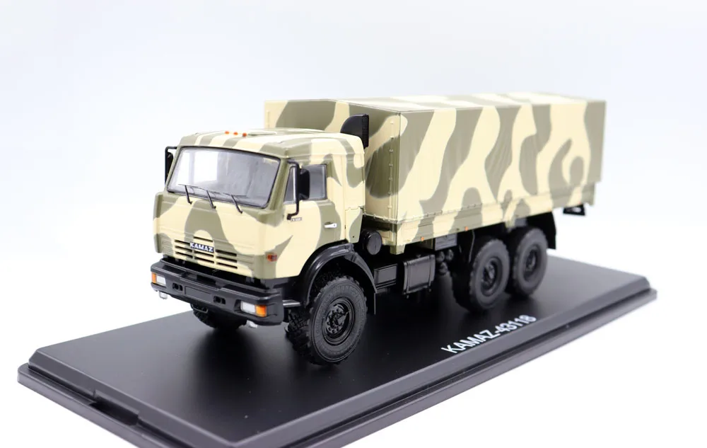 New SSM 1 43 KAMAZ 43118 Military Truck ONBOARD WITH TENT Vehicle USSR Diecast Model By Start Scale Models for Collection Gift