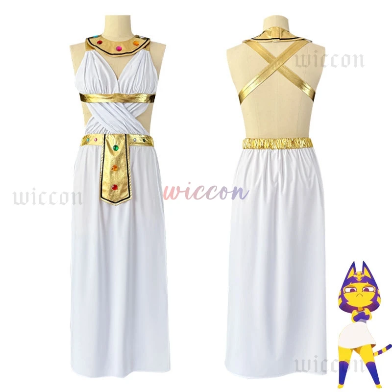 2025 Animal Crossing Ankha Queen Dress Egyptian Game Role Play Halloween Carnival Costume - view 3