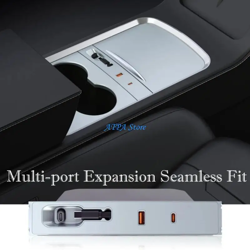 

U13C Car Glovebox USB HUB, совместимый с центральной консоли 80W PD Тип С.