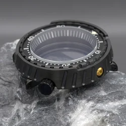 Black Tuna Canned Watch Case Fit NH35 NH36 Movement SBBN031/SKX007 Men's Watch Repair Water Resistance Diver Case Watch Parts