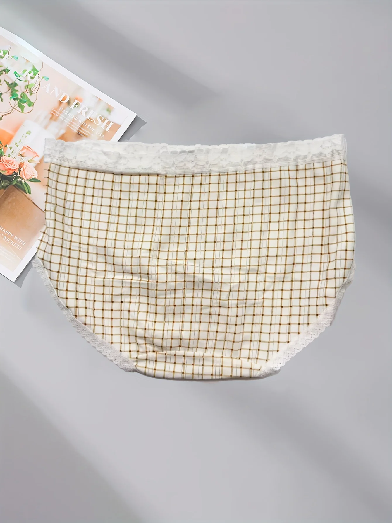 5-pcs simple, casual women's underwear for women, cotton, floral, bow tie, breathable, comfortable, mid-rise, women's underwear