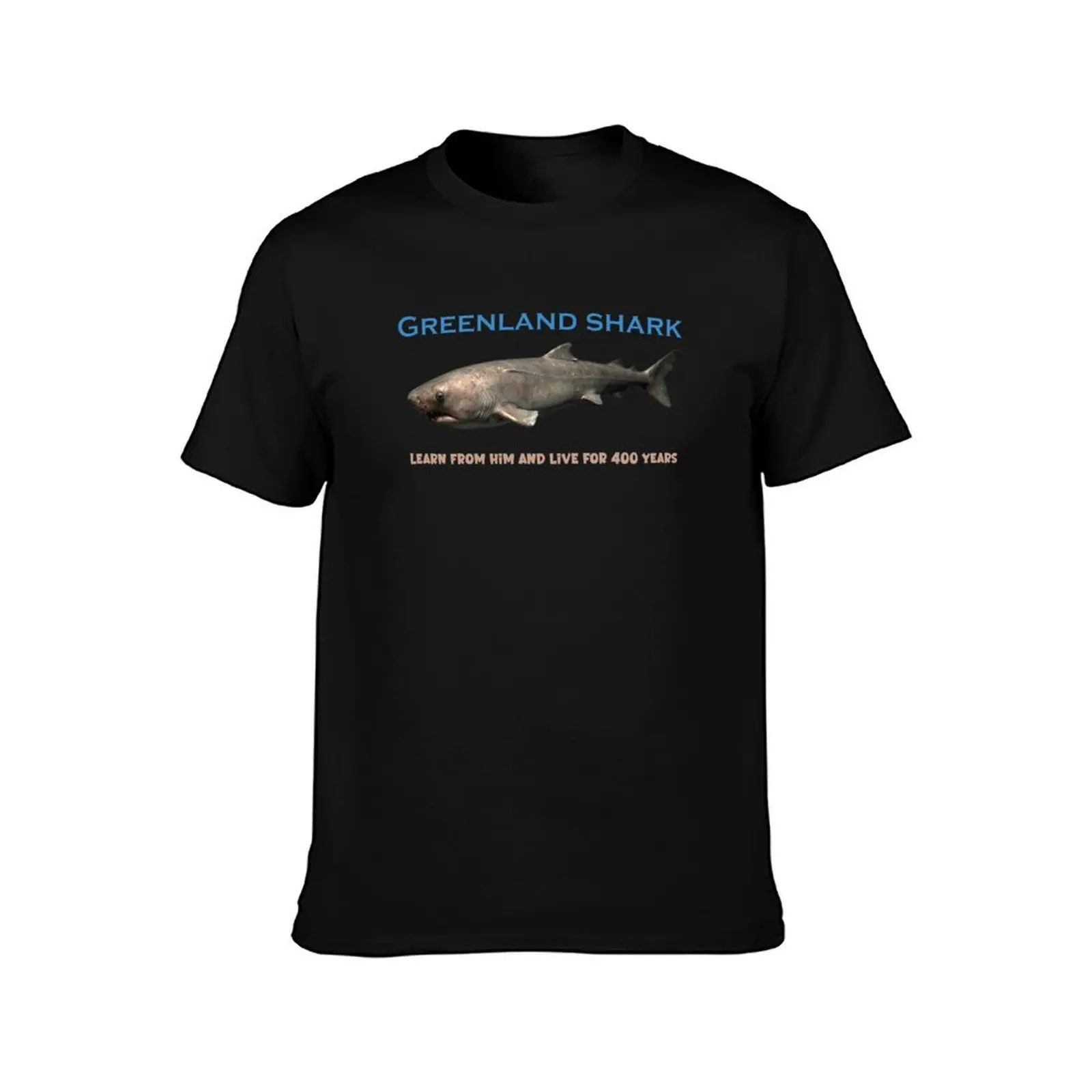Greenland shark, learn from him and live for 400 years T-Shirt Basic Plain Short Sleeve Crew Neck Tee