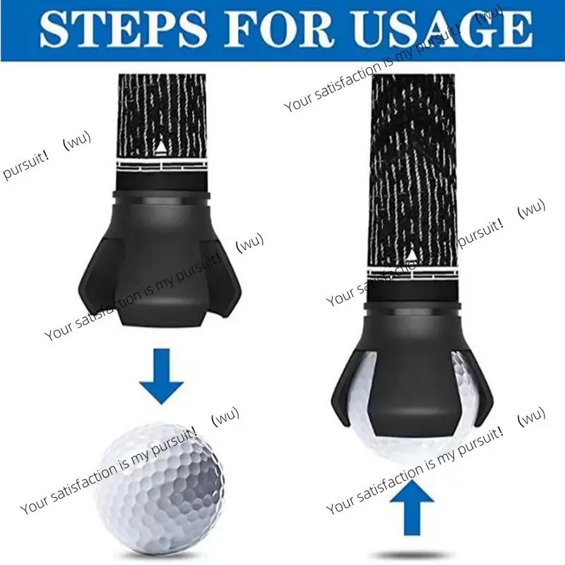 Pick-up and pick-up tool for golf balls, durable back knee protection claw grabber, screw-fixed push rod tool set