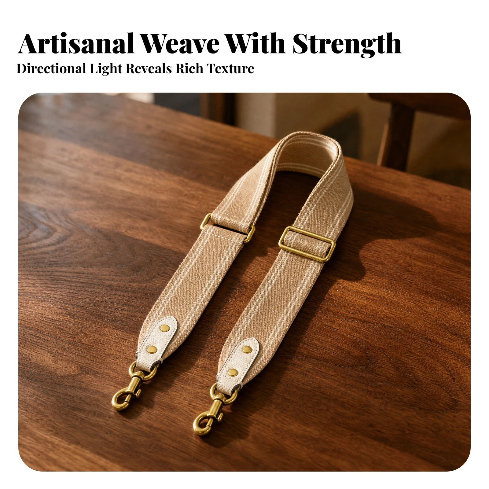 Adjustable Woven Bag Strap Lightweight Replacement Bag Strap Universal for Travel, Commuting