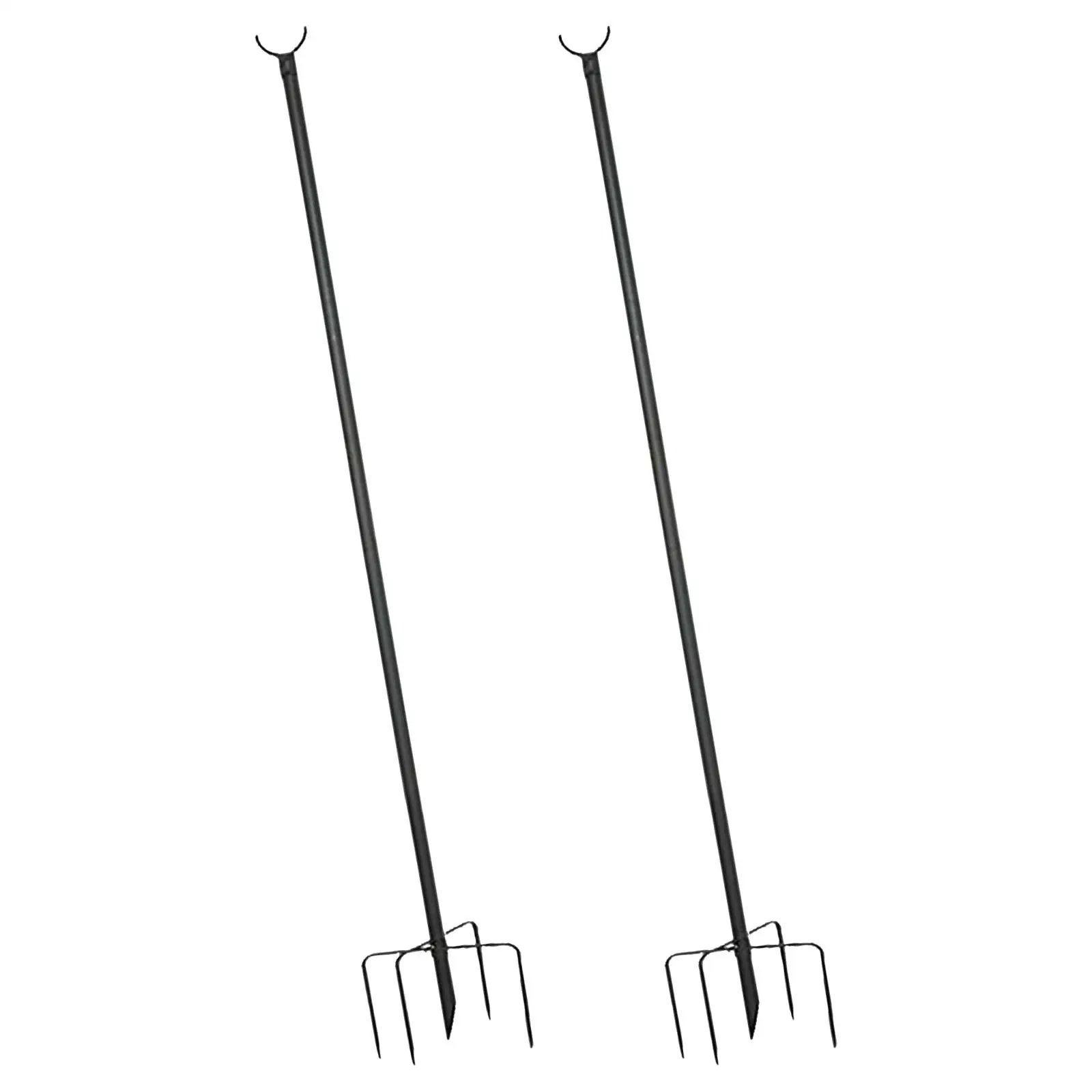 2x Outdoor Metal Support Pole with Hooks for Hanging Garlands