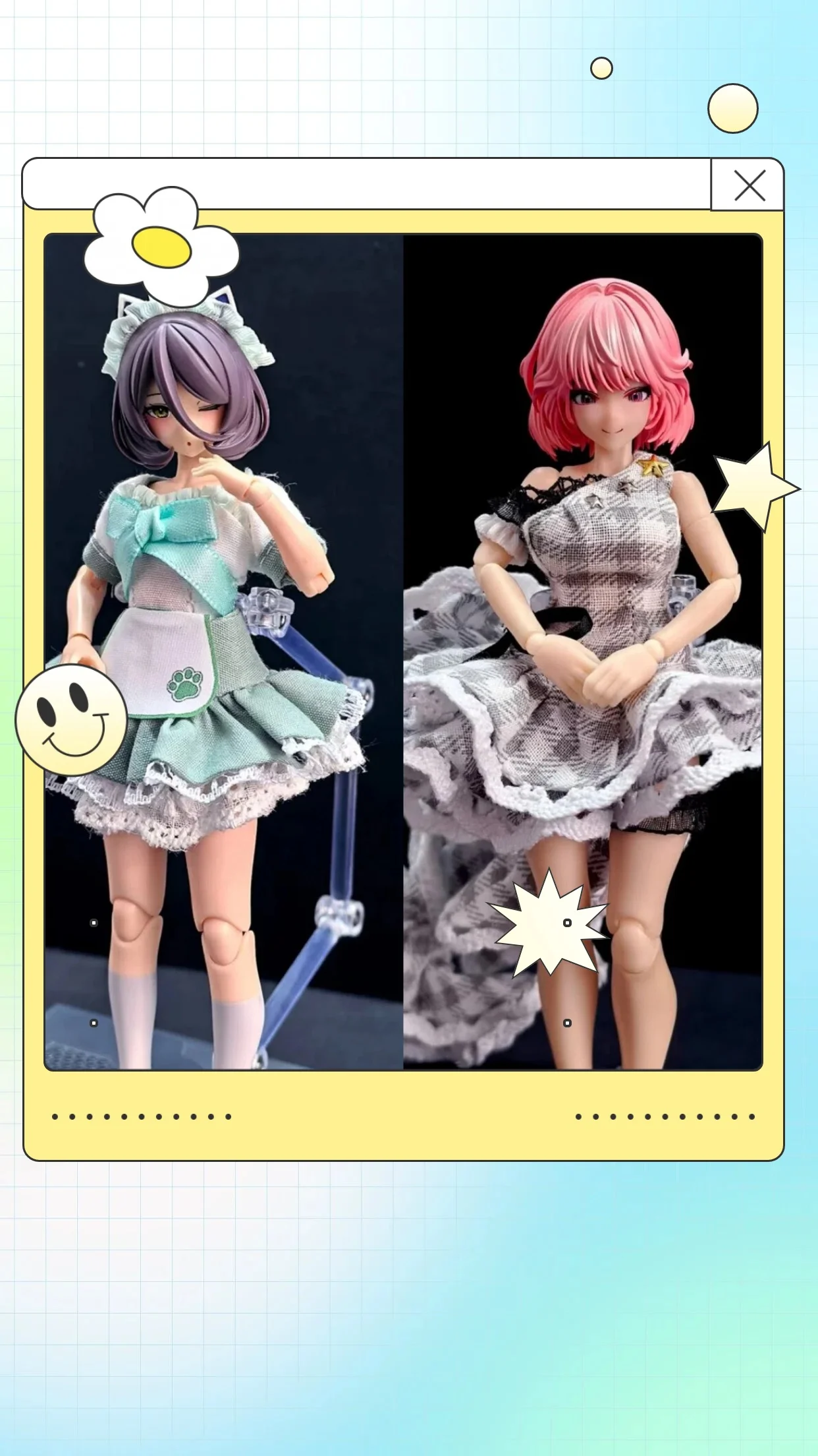 

【No Figure】1/12 Scale Female Soldier Clothing Accessories Maid Skirt Cocktail Dress Fit 6''Action Figure Model For Mobile Suit