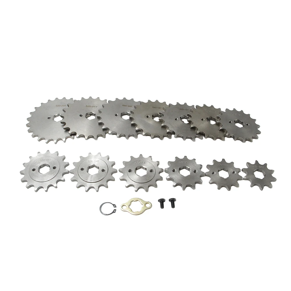 520# 20mm 10-22T Front Sprocket With Lock For Honda Lifan Zongshen YCF 50-250CC Dirt Pit Bike ATV Quad Buggy Motorcycle Parts