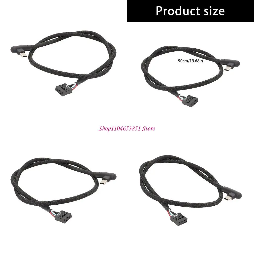 USB 9 Pin Header To Type C Extension Cable Perfect For Front Panel Updates 