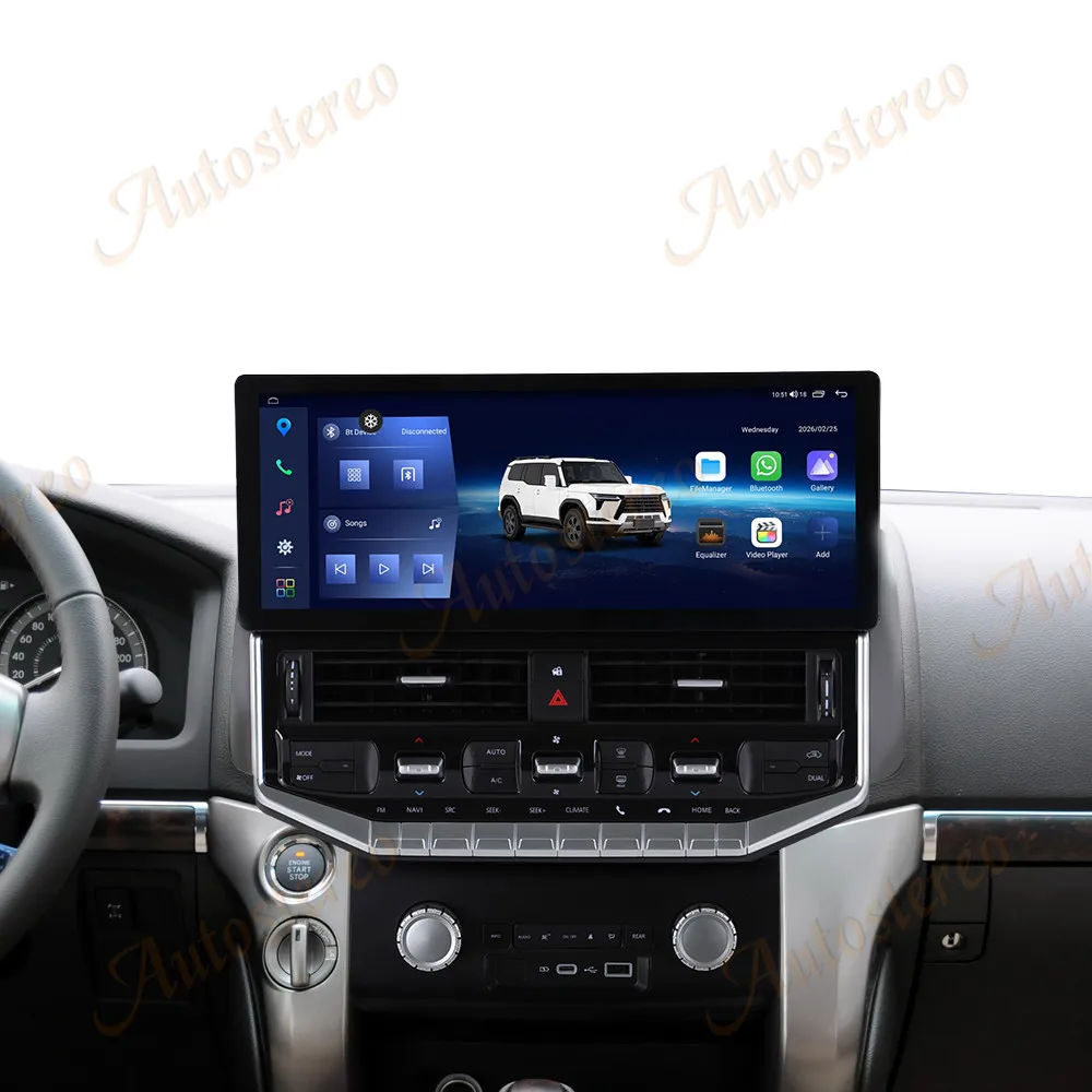 15.9 Inch Car Screen Android Radio Carplay GPS Navigation for TOYOTA LAND CRUISER LC200 2008-2015 Head Unit Multimedia Player