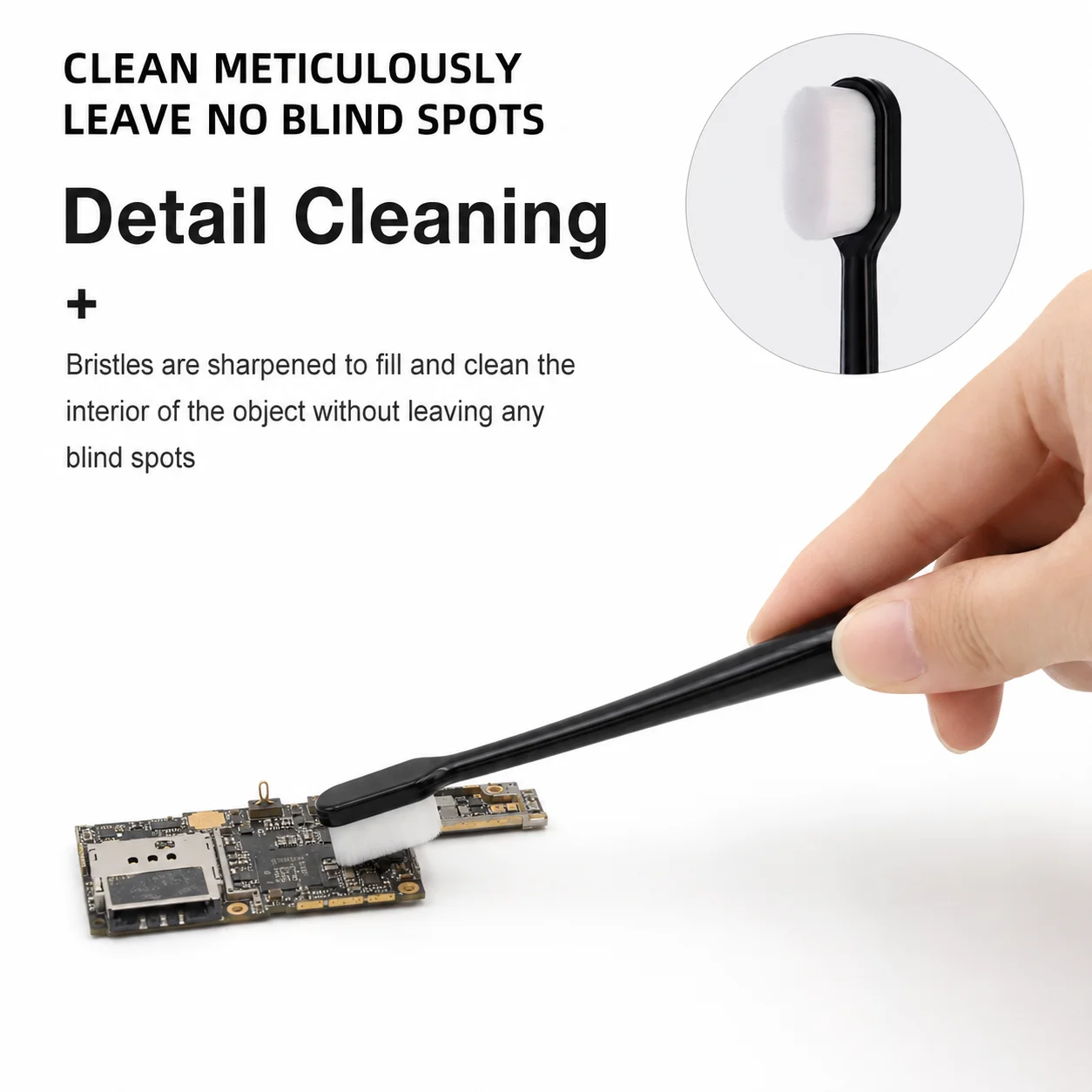 SIKEZHAN Fibre Cleaning Polishing Motherboard IC Glue Removal Cleaning Brush for Circuit IC PCB BGA Phone Soft Toothbrush