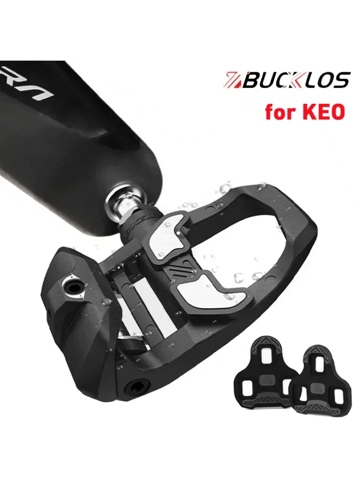 AliExpress BUCKLOS Bicycle Carbon Pedals for LOOK KEO Self-Locking Road Bike Clipless Pedals for Look System Bike Clip Pedal Titanium