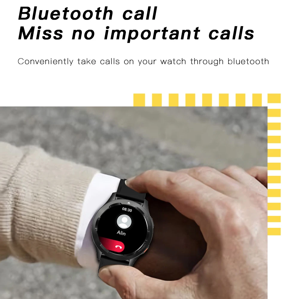 2025 ساعة ذكية جديدة للرجال بلوتوث مكالمة NFC صوت مساعد الموسيقى اللعب درجة الحرارة معدل ضربات القلب اختبار الرياضة Smartwatch #2