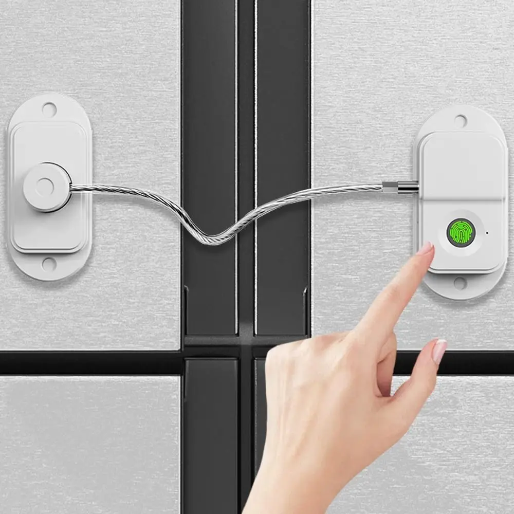 Fingerprint Access Fingerprint Cabinet Lock No-Drill Adhesive Multifunctional Windows Lock Quick Unlock Furniture Anchor