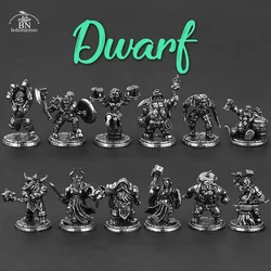 White Copper Ornament Dwarf Legion Soliders Model Figurines Miniatures Toys Boys Cartoon Desk Metal Doll Decoration Accessories
