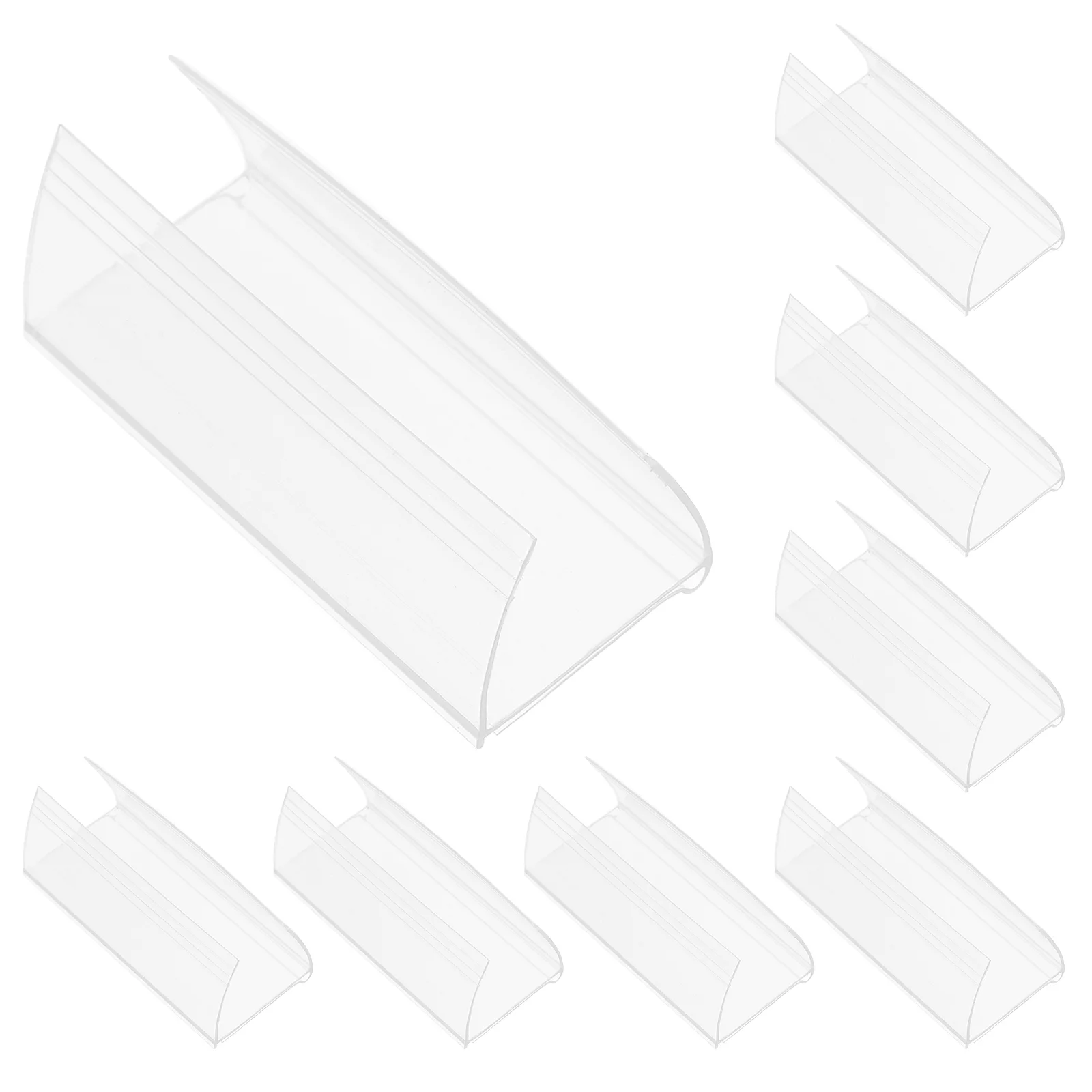 30 Pcs Shelf Label Holder Price Tag Display Transparent Supermarket Retail Holders Magnetic Pvc Adhesive Labels