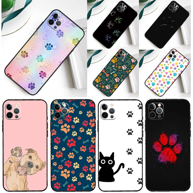 Dog Cat Paw For Samsung Galaxy A52 A22 A32 A54 A34 A14 A55 A35 A15 A53 A33 A13 A05 A06 A16 Phone Case