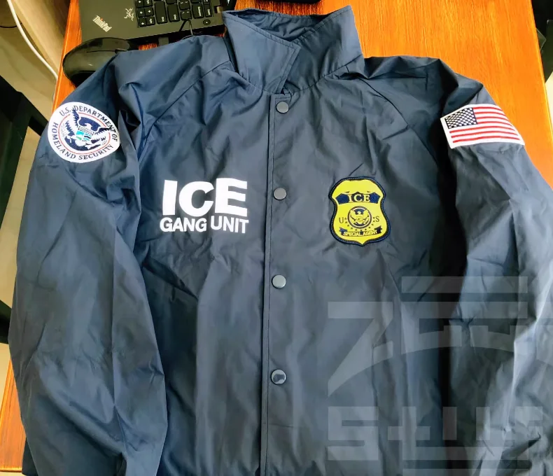 DHS ICE NGU US Immigration Customs Enforcement Gang Investigation Department Tactical Identification Jacket