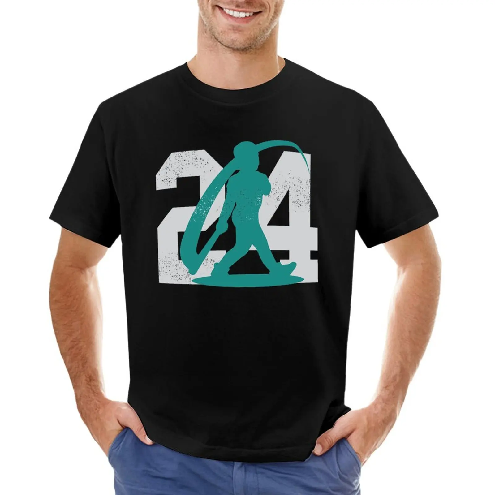 

The Kid Ken Griffey Jr T-Shirt plus sizes cotton graphic tees boys whites Aesthetic clothing mens t shirts top quality