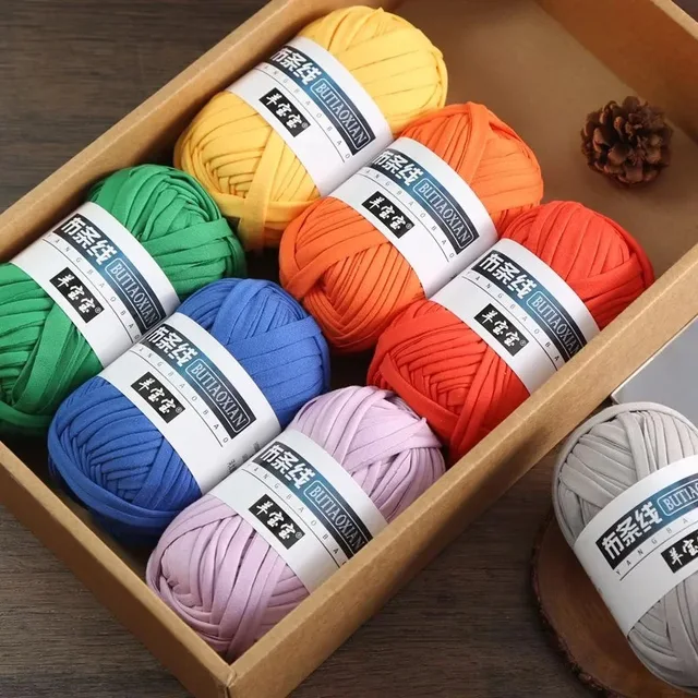 Hilo de tela de punto para camisetas, ideal para DIY, crochet, bolsos, sombreros, zapatillas, mantas, posavasos, cojines, hilo de tela suave y grueso.