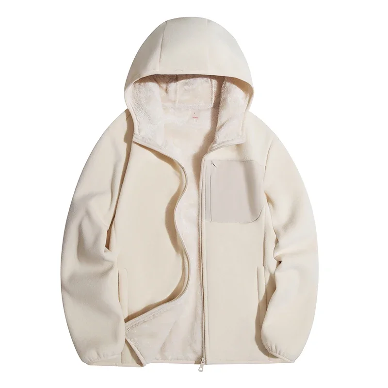 

Fleece Coat for Men New Men's Autumn Winter Fleece Stand-up Collar Coat Is Fashionable Versatile and Warm It Is A Comfortable