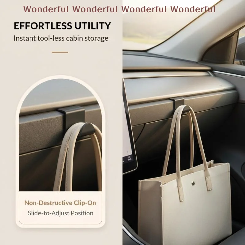 2/5/10pcs Car Front Passenger Hook Glove Box Multi-functional Automotive Storage Hook Interior Car Hook