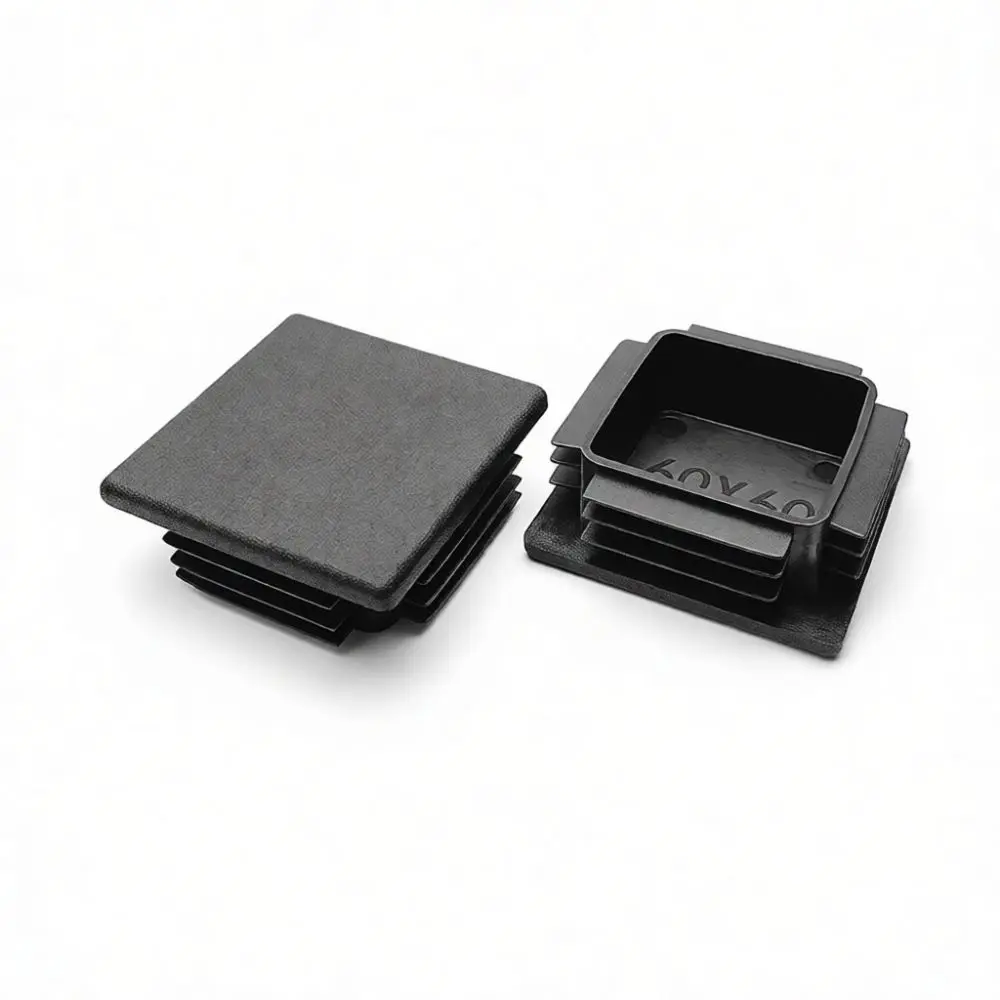 Heavy Duty Plastic Square Tube Plug Furniture Leg End Cap For Industrial Steel Pipe Protection Seal Fitting Accessory